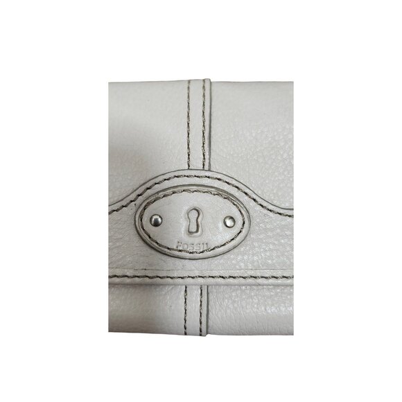 Fossil Wallet Leather White Women's - Picture 3 of 8